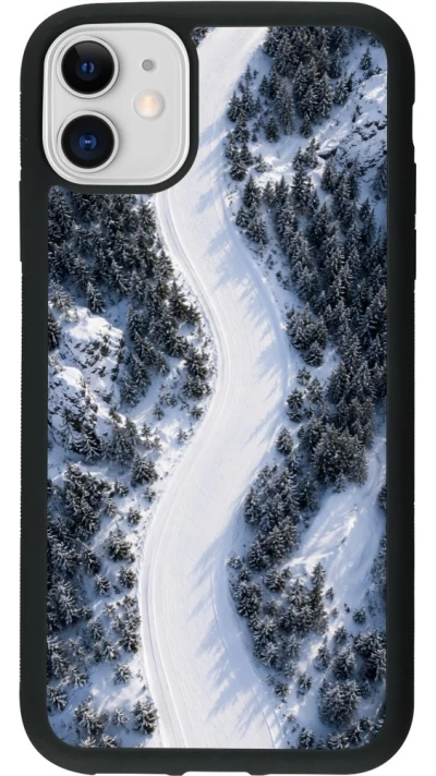 Coque iPhone 11 - Silicone rigide noir Sports 2026 Ski