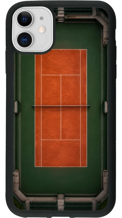 Coque iPhone 11 - Silicone rigide noir Sports 2026 Tennis
