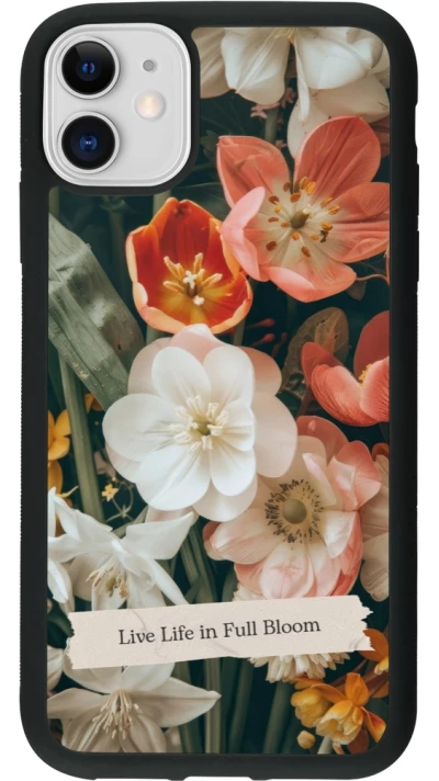 iPhone 11 Case Hülle - Silikon schwarz Full Bloom Spring 2026