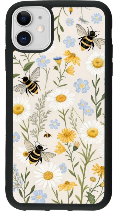 iPhone 11 Case Hülle - Silikon schwarz Pattern bees Spring 2026