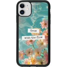 iPhone 11 Case Hülle - Silikon schwarz Summer 2025 Grow with the flow