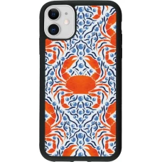iPhone 11 Case Hülle - Silikon schwarz Crabs and pearls Summer 2026
