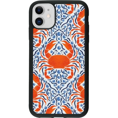 iPhone 11 Case Hülle - Silikon schwarz Crabs and pearls Summer 2026