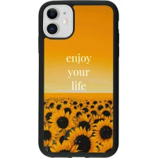 iPhone 11 Case Hülle - Silikon schwarz Summer 2026 Enjoy your life