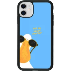 Coque iPhone 11 - Silicone rigide noir Tell me about yourself Summer 2026