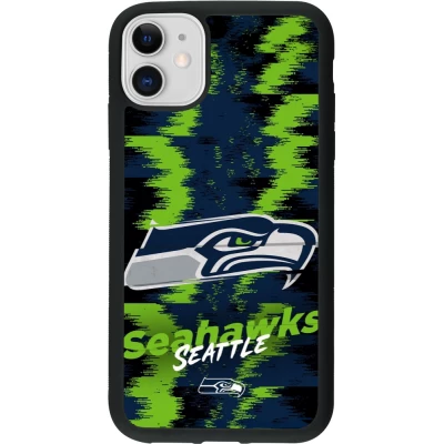 Coque iPhone 11 - Silicone rigide noir Super Bowl 26 Seattle 2