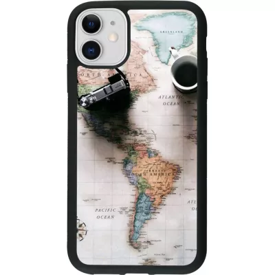 Hülle iPhone 11 - Silikon schwarz Travel 01