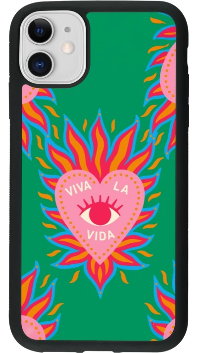 Coque iPhone 11 - Silicone rigide noir Viva la vida 2026