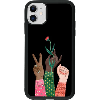 Coque iPhone 11 - Silicone rigide noir Womens day 2026 2