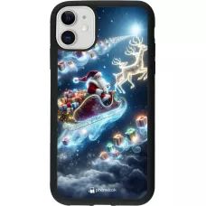 iPhone 11 Case Hülle - Silikon schwarz Weihnachten 2023 Verzauberter Weihnachtsmann