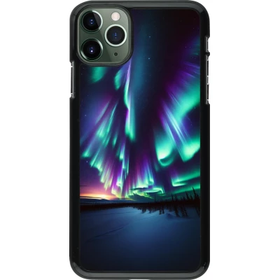 Coque iPhone 11 Pro Max - Aurore Boréale Étincelante