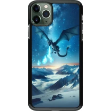 Coque iPhone 11 Pro Max - Dragon nocturne montagne