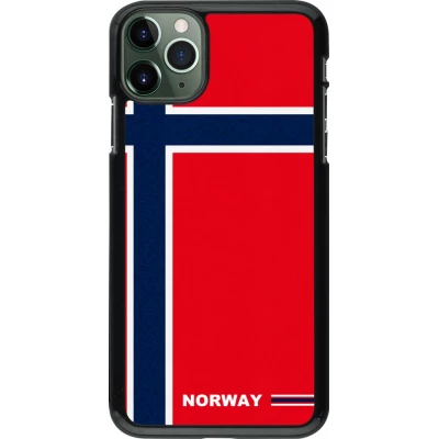 Coque iPhone 11 Pro Max - Maillot de football Norvège 2026 personnalisable