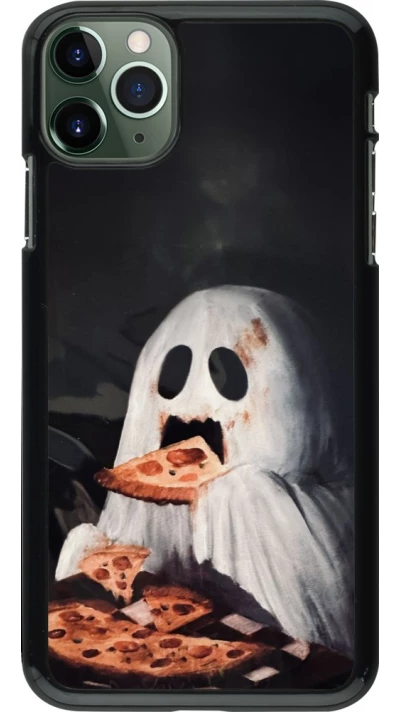 iPhone 11 Pro Max Case Hülle - Halloween 2026 Ghost eating pizza