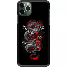 iPhone 11 Pro Max Case Hülle - Japanese style Dragon Tattoo Red Black