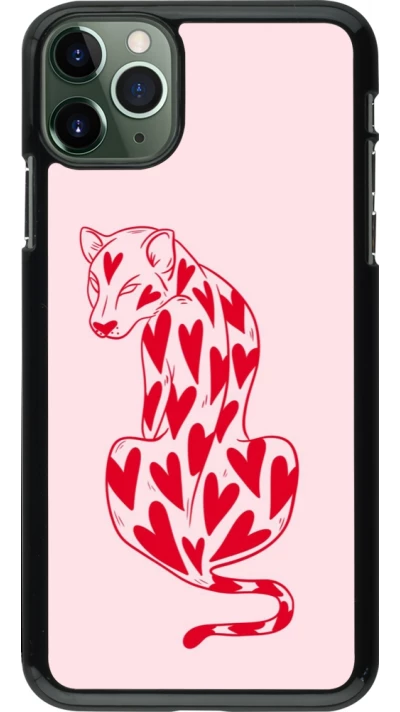 iPhone 11 Pro Max Case Hülle - Leopard with hearts 2026