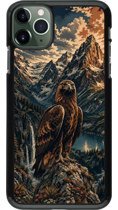 Coque iPhone 11 Pro Max - Linocut Aigle Royal