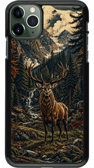 Coque iPhone 11 Pro Max - Linocut Cerf