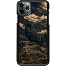 Coque iPhone 11 Pro Max - Linocut Grand Corbeau