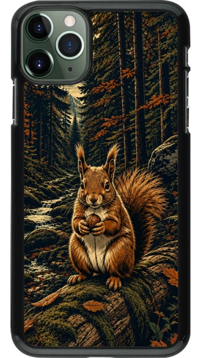 Coque iPhone 11 Pro Max - Linocut Ecureuil