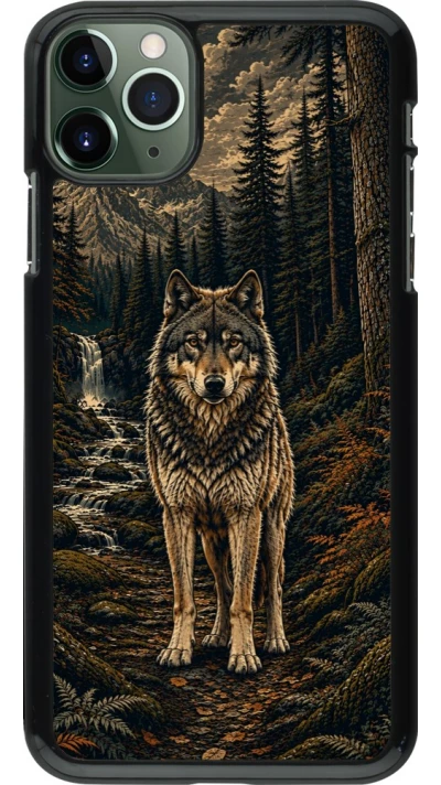 Coque iPhone 11 Pro Max - Linocut Loup