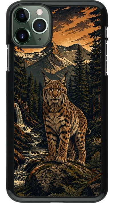 Coque iPhone 11 Pro Max - Linocut Lynx