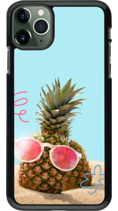Coque iPhone 11 Pro Max - Pineapple with glasses Summer 2026