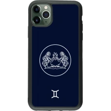 iPhone 11 Pro Max Case Hülle - Silikon schwarz Astrologie Zwillinge