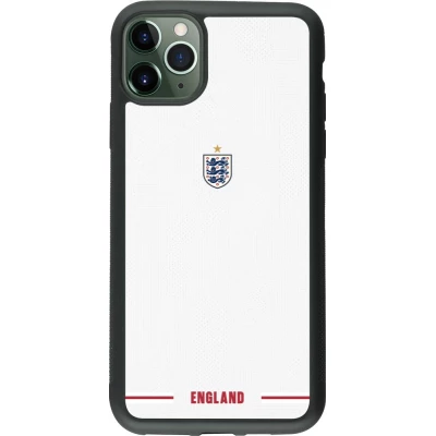 Coque iPhone 11 Pro Max - Silicone rigide noir Maillot de football Angleterre 2026 personnalisable