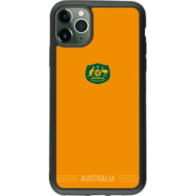 iPhone 11 Pro Max Case Hülle - Silikon schwarz Australien 2026 personalisierbares Fussballtrikot