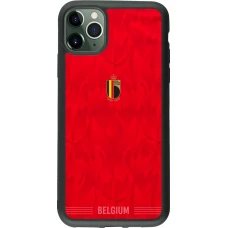iPhone 11 Pro Max Case Hülle - Silikon schwarz Belgien 2026 personalisierbares Fussballtrikot
