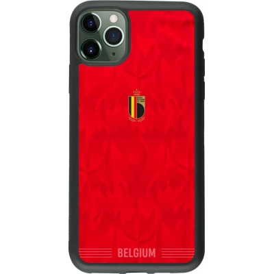 iPhone 11 Pro Max Case Hülle - Silikon schwarz Belgien 2026 personalisierbares Fussballtrikot