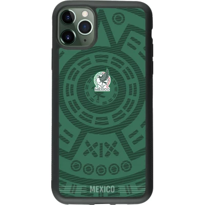 Coque iPhone 11 Pro Max - Silicone rigide noir Maillot de football Mexique 2026 personnalisable