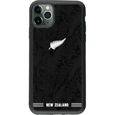 iPhone 11 Pro Max Case Hülle - Silikon schwarz Neuseeland 2026 personalisierbares Fussballtrikot