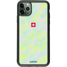 iPhone 11 Pro Max Case Hülle - Silikon schwarz Schweiz Away 2026 personalisierbares Fussballtrikot