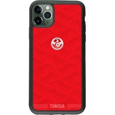 iPhone 11 Pro Max Case Hülle - Silikon schwarz Tunesien 2026 personalisierbares Fussballtrikot