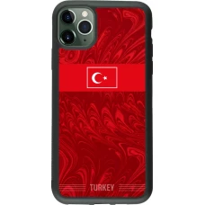 iPhone 11 Pro Max Case Hülle - Silikon schwarz Türkei 2026 personalisierbares Fussballtrikot