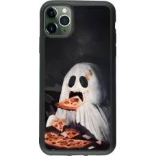 iPhone 11 Pro Max Case Hülle - Silikon schwarz Halloween 2026 Ghost eating pizza