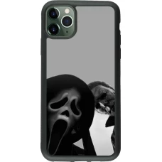 Coque iPhone 11 Pro Max - Silicone rigide noir Halloween 2026 Scream and Michael Myers