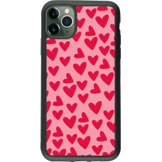 iPhone 11 Pro Max Case Hülle - Silikon schwarz Mom 2024 kleine Herzen