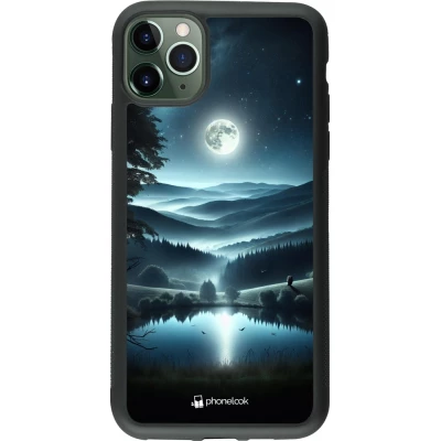 iPhone 11 Pro Max Case Hülle - Silikon schwarz Ansicht des Nachthimmels