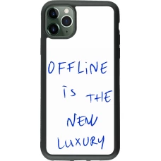 Coque iPhone 11 Pro Max - Silicone rigide noir Offline is the new luxury
