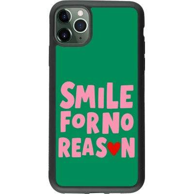 iPhone 11 Pro Max Case Hülle - Silikon schwarz Smile for no reason 2026
