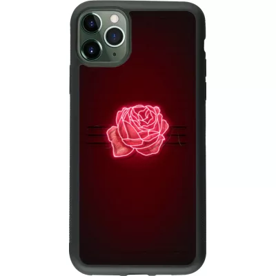 iPhone 11 Pro Max Case Hülle - Silikon schwarz Spring 23 neon rose