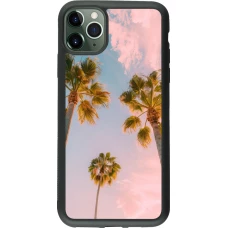 iPhone 11 Pro Max Case Hülle - Silikon schwarz Summer 2025 Palmiers