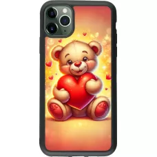 iPhone 11 Pro Max Case Hülle - Silikon schwarz Valentin 2024 Teddy Liebe