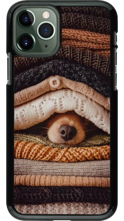 Coque iPhone 11 Pro - Autumn 26 Dog under the covers