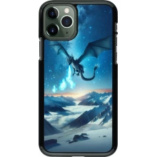 Coque iPhone 11 Pro - Dragon nocturne montagne