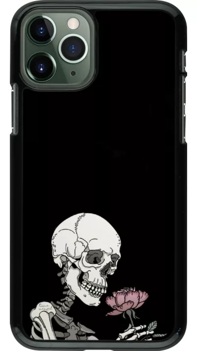Coque iPhone 11 Pro - Halloween 2023 rose and skeleton