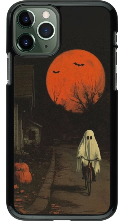Coque iPhone 11 Pro - Halloween 2025 Ghost on a bicycle